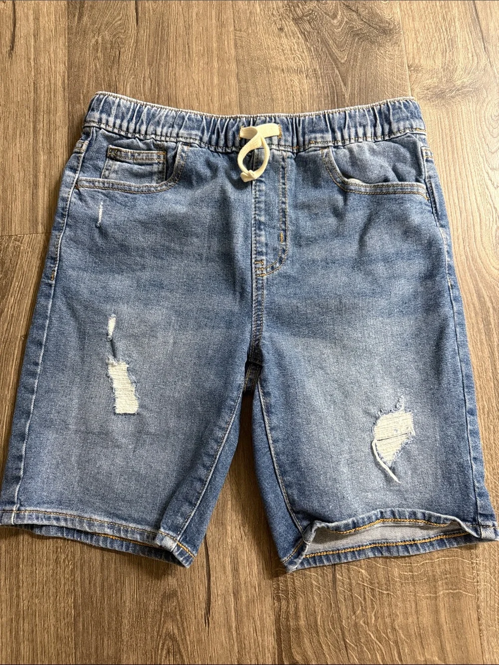 Old Navy boys youth Light Blue Distressed Jean Shorts